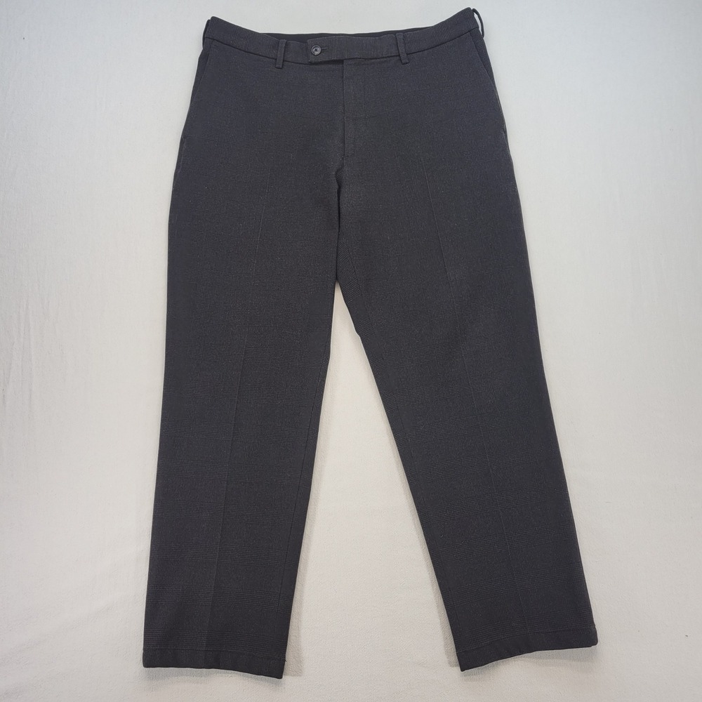 Uniqlo Smart Ankle Pants Womens 8 Gray Check Plaid Smart Trousers